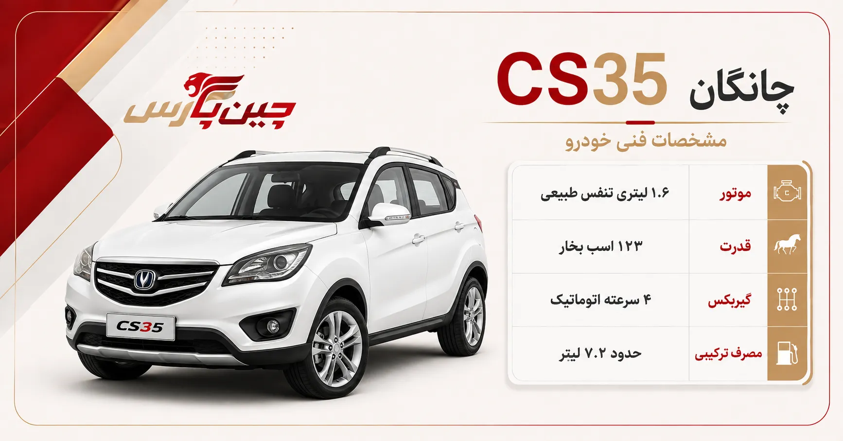 مشخصات فنی چانگان CS35
