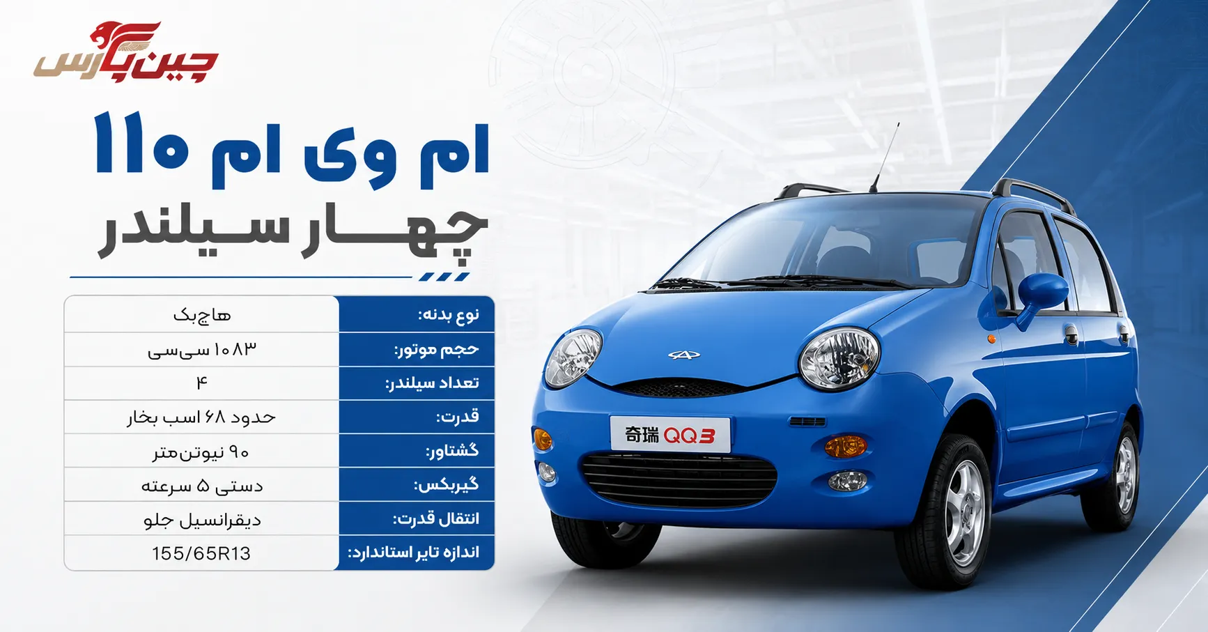 ام وی ام 110 چهار سیلندر به همراه مشخصات فنی
