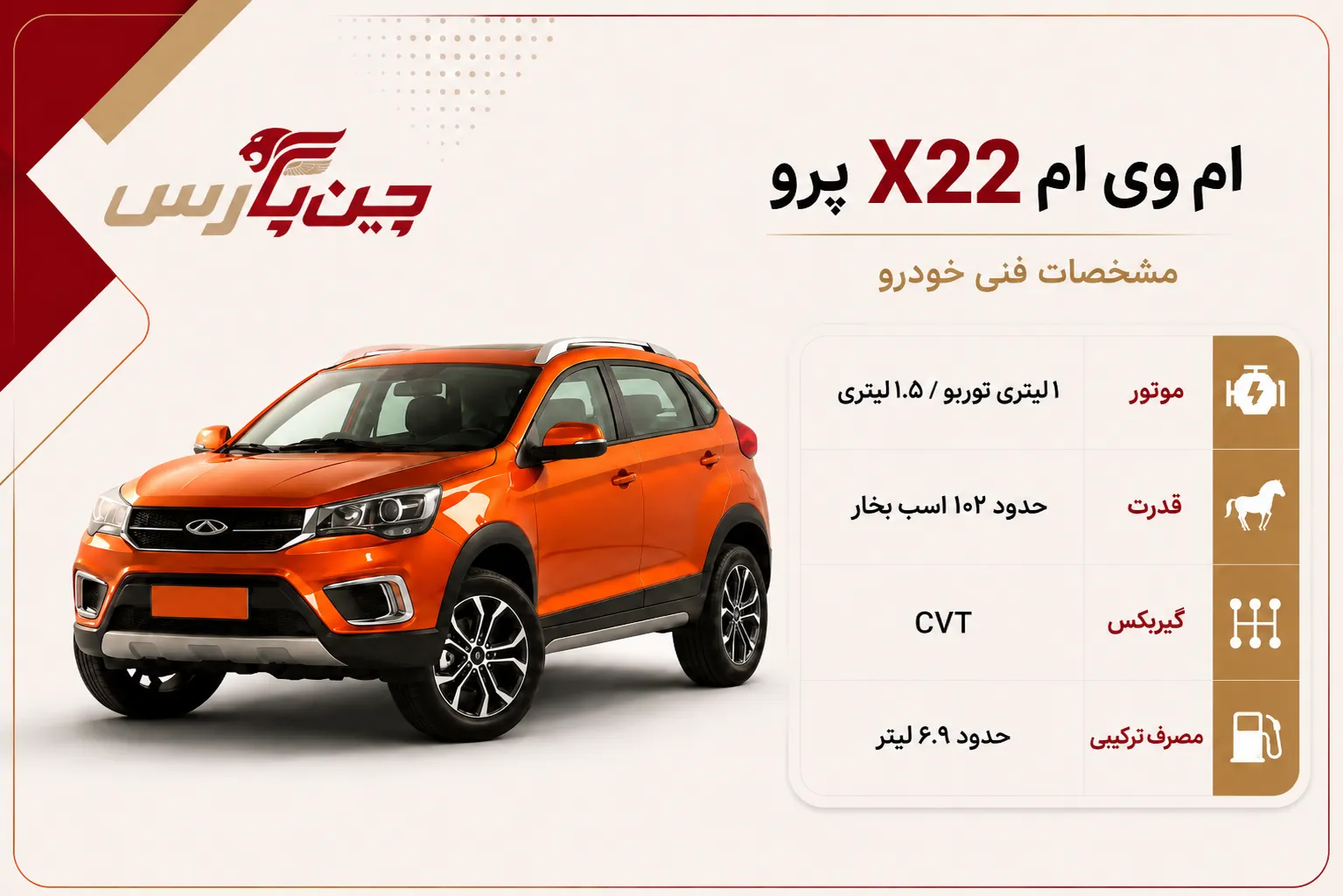 مشخصات فنی ام وی ام X22 پرو
